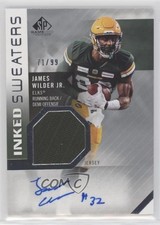 2021 SP Game Used Edition CFL Inked Sweaters 71/99 James Wilder Jr Auto l5j