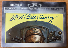 NEW YORK GIANTS: 2006 Topps Sterling Cut Signature Autograph Bill Terry HOF