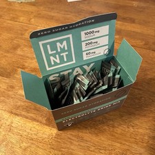 LMNT Zero Sugar Electrolytes RAW Salt Drink Mix 25 Sticks NEW Open Box
