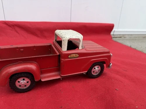 Tonka Pressed Steel Red White Pickup Truck Vintage Collectible Toy Vehicle