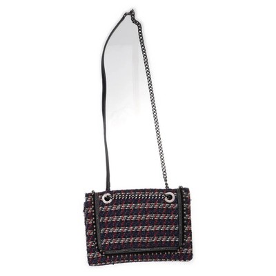 Zara Basic Collection, Umhängetasche, Damen, Polyester, Blau/Rot/Weiß, Karo #Hnl