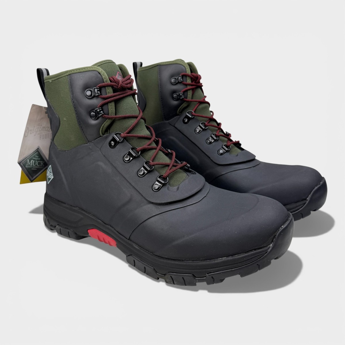 Muck Boots Originals Men\'s Apex Lace Up Boots 3MM Neoprene Black Mens Size 13 Men main image 4