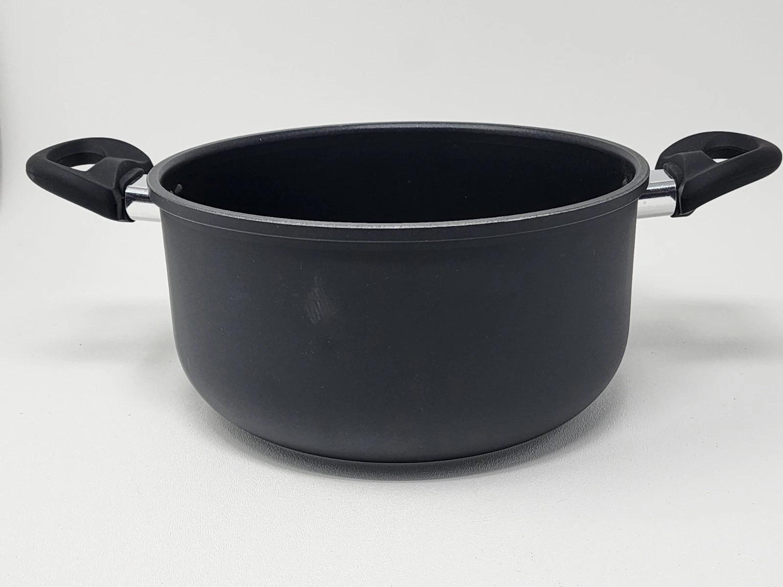 Hell’s Kitchen Nonstick Cookware Stockpot 6 qt, Black, Double Handle