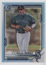 2021 Bowman Draft Chrome Sky Blue Refractor Milkar Perez #BDC-117 12in