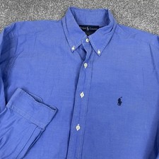 Ralph Lauren Yarmouth Oxford Shirt Mens 16 32/33 Blue Button Down OCBD Vintage