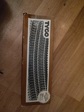 box of Tyco HO scale Tru-Steel train tracks