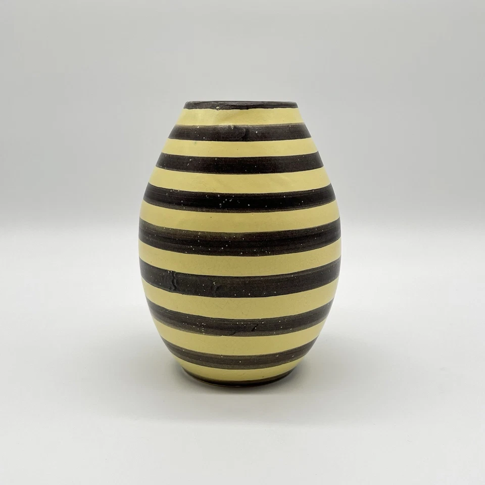 Vintage Hedwig Bollhagen Keramik Vase • schwarz gelb signiert Bauhaus 1950er - Bild 3 von 4