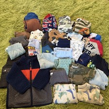 30 Lot Bundle Baby Boy Clothes Bodysuits Sleepers Pants: 12M  12 Months