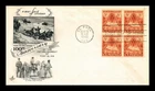 DR JIM STAMPS US COVER FORT BLISS CENTENNIAL FDC SCOTT 976 BLOCK OF 4 ARTCRAFT