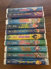 Lot Of 10 - Disney The Classics BLACK DIAMOND VHS Tapes Vintage 