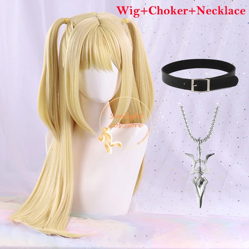 MisaMisa Cosplay Wig Long Golden Yellow Women Misa Amane Anime Cosplay Wig Heat - Afbeelding 26 van 28