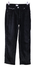 J&ans by Dolce & Gabbana Black Velvet Slim/ Straight Fit Trousers- Women's UK 8