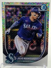 Julio Rodriguez 2025 Bowman Chrome #79 Mega Box Mojo Refractor Mariners & Base.