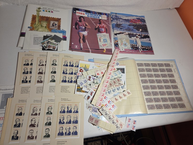 U.S. Stamp Collection Of Mint Sheets, Stamp Albums,  & Loose MNH Stamps-FV $450+