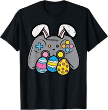 Easter Video Game Bunny Eggs Gaming Gamer Boys Men Teen Kids T-Shirt Small