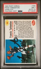 Fran Tarkenton HOF 1962 Post Rookie Card PSA 7 Auto 10 POP 1 NONE HIGHER. rookie card picture