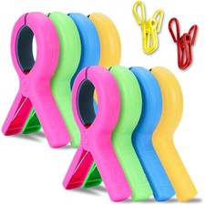 Beach Towel Clips for Beach Chairs, 8 Pack Beach Chair Clips for Towels, Strong