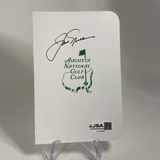 Jack Nicklaus Signed Masters Scorecard w/ JSA COA Augusta National Golden Bear