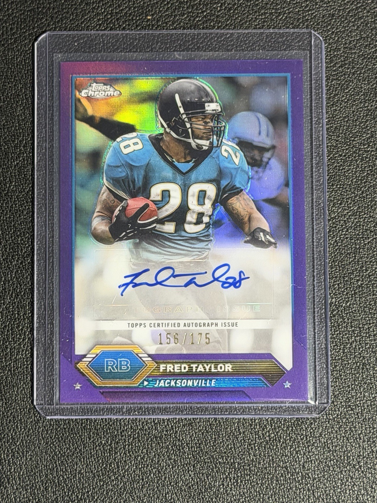 Fred Taylor 2023 Topps Composite Chrome Autograph Auto Purple Refractor /175