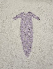 Little Sleepies OG PURPLE PEONIES Floral Newborn Knotted Gown