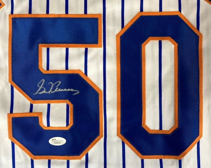 Camiseta de béisbol blanca firmada por Sid Fernández en Nueva York JSA Foto 2 de 4