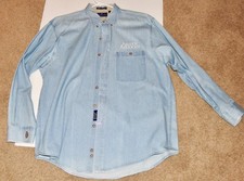 Original Owner Arthur Andersen Chambray Shirt - Bill Blass - Size L - Beautiful