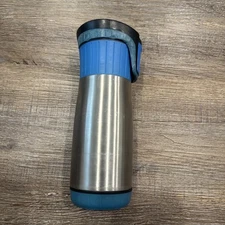 Contigo Travel Mug Autoseal 16 oz Stainless Steel Silver with Blue