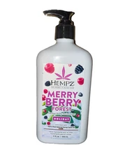 Hempz MERRY BERRY FOREST HOLIDAY HERBAL BODY LOTION 17oz New FREE SHIPPING