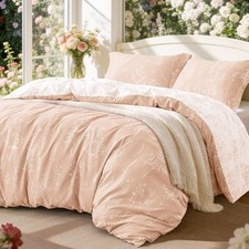 Pink Full Comforter Set 3 Piece Cute Soft Full Size Bedding Set Girls Bed