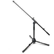 AxcessAbles Short Microphone Stand with 34 Telescoping Boom Arm Low Profile Mi