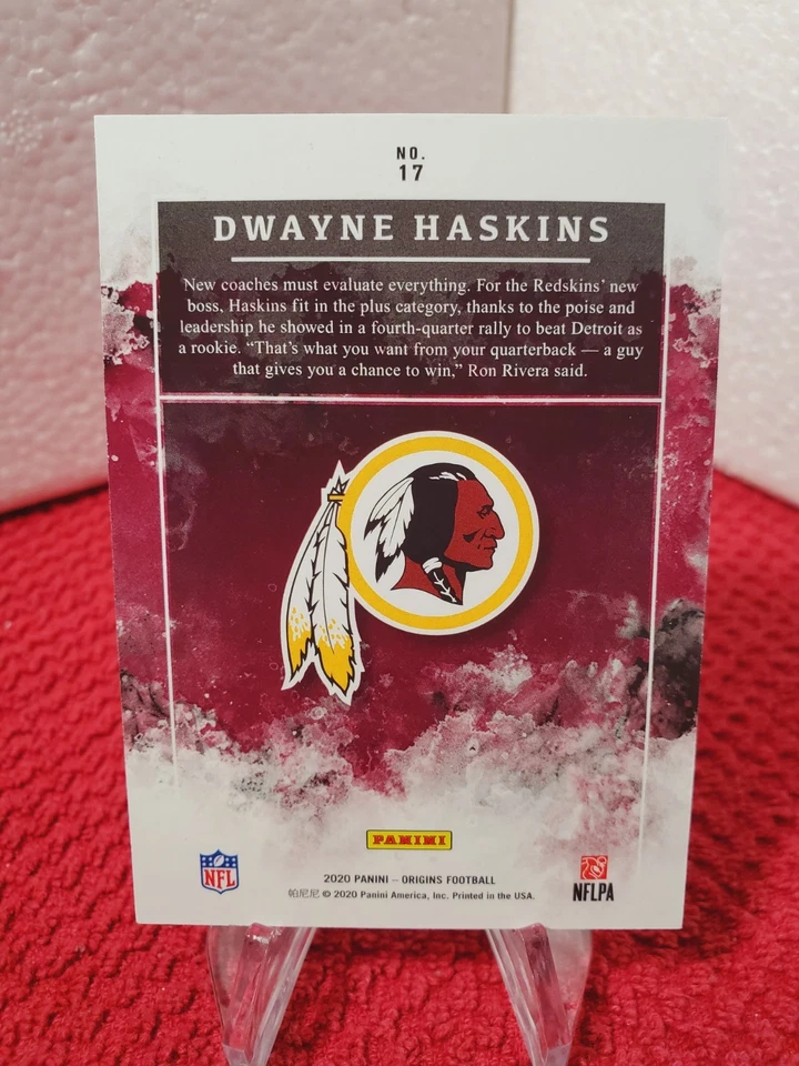 2020 Origins NFL #/299 Dwayne Haskins Washington Redskins THICK - Image 3 of 4