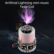 Mini Plasma Music Tesla Coil Arc Generator Artificial Lightning Bluetooth DC 48V