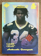 1999 Collector's Edge 1st Place - Rookie Gamegear Ricky Williams #RG5 Holo Gold