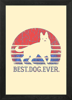 German Shepherd Framed Wall Art Poster Canvas Print Picture