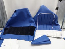 New Blue Vinyl Seat Kit With White Piping Austin Healey Mg