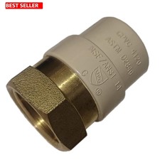 Cpvc Adapter 3/4 In Female Npt Brass Plumbing Fitting Pipe Threaded Connector