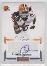 2012 Panini Playbook Rookie Signatures Platinum 20/25 Travis Benjamin Auto e6p