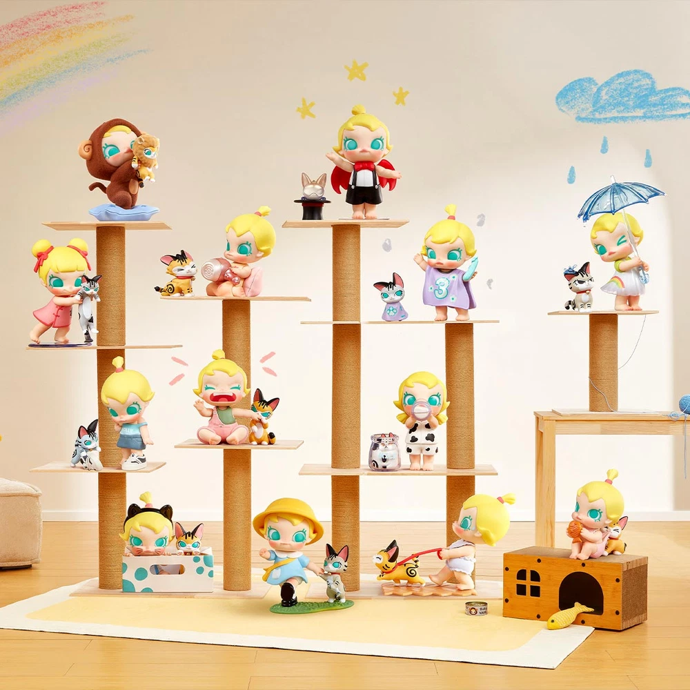 Genuine POP MART Baby Molly & Baby Tabby Series Figures Art