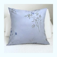CALVIN KLEIN Bamboo Flowers 20" Pillow Cover Blue Rhythmic Hyacinth custom