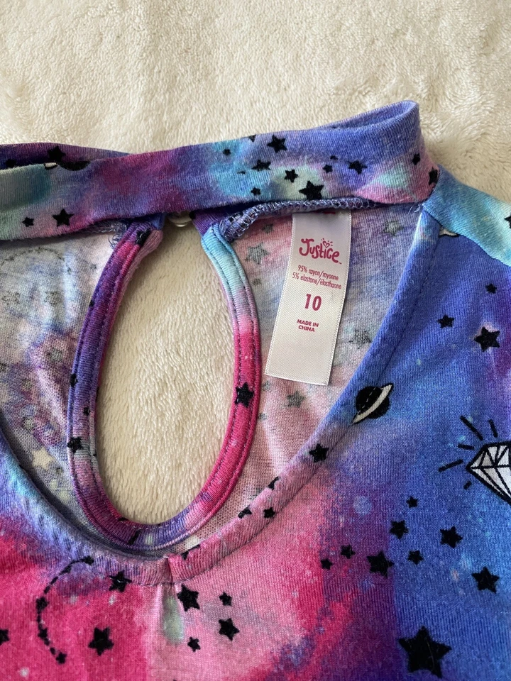 ¡¡No puedo creer que este vestido no se haya vendido!!» Vestido Justice niñas talla 10 multicolor. Foto 3 de 4