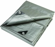 Silver Heavy Duty Tarp UV Treated Canopy Waterproof Cover Sun Shade 32.8 x 32.8