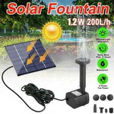 Solar Fountain Submersible Floating Water Pump Bird Bath Pond Garden Decor