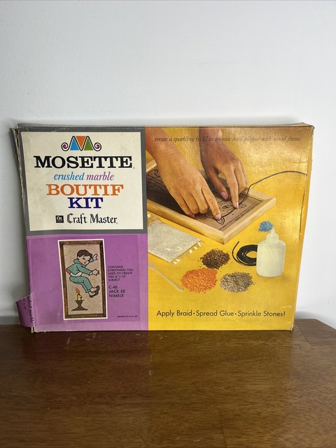 Vintage 1966 MOSETTE Craft Master Jack Be Nimble Crushed Marble Boutif Kit Vintage 1966 MOSETTE Craft Master Jack Be Nimble Crushed Marble Boutif Kit