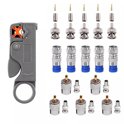Coaxial Cable Stripper  F/PL-259UHF/BNC 58Male Wire Jacket Cutter Coax Stripping