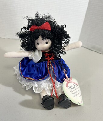 Green Tree Musical Doll Storybook Series Snow White Moves Head Rare Blue Dress