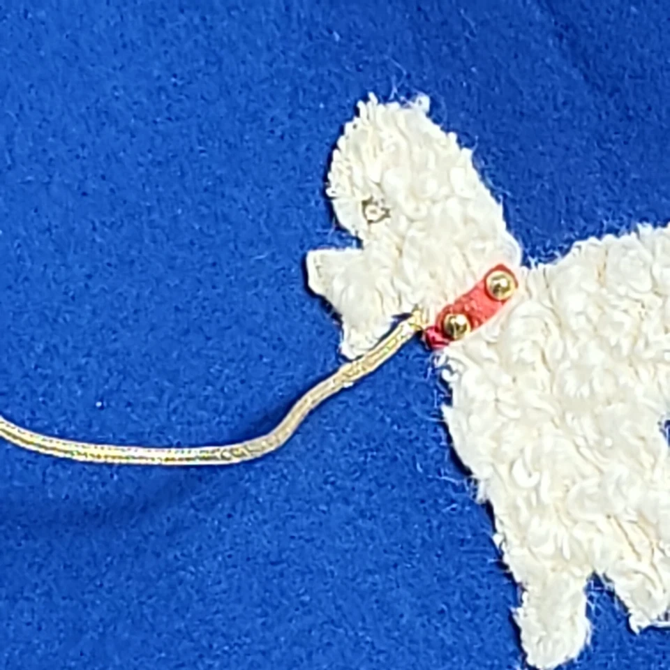 VTG Felt Blue Charades Poodle Skirt Child Girls Costume Rhinestone Eyes Collar - Image 4 of 4