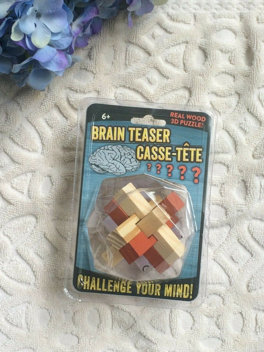 Set 4 Puzzle 3D In Legno – Giochi Di Intelligenza E Strategia – Per Adulti E Bambini