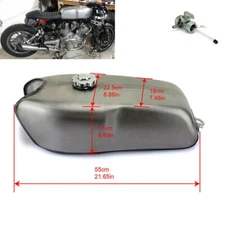 9L 2.4Gal Unfinished Cafe Racer Gas Fuel Tank Cap for Yamaha RD350 RD400 for BMW
