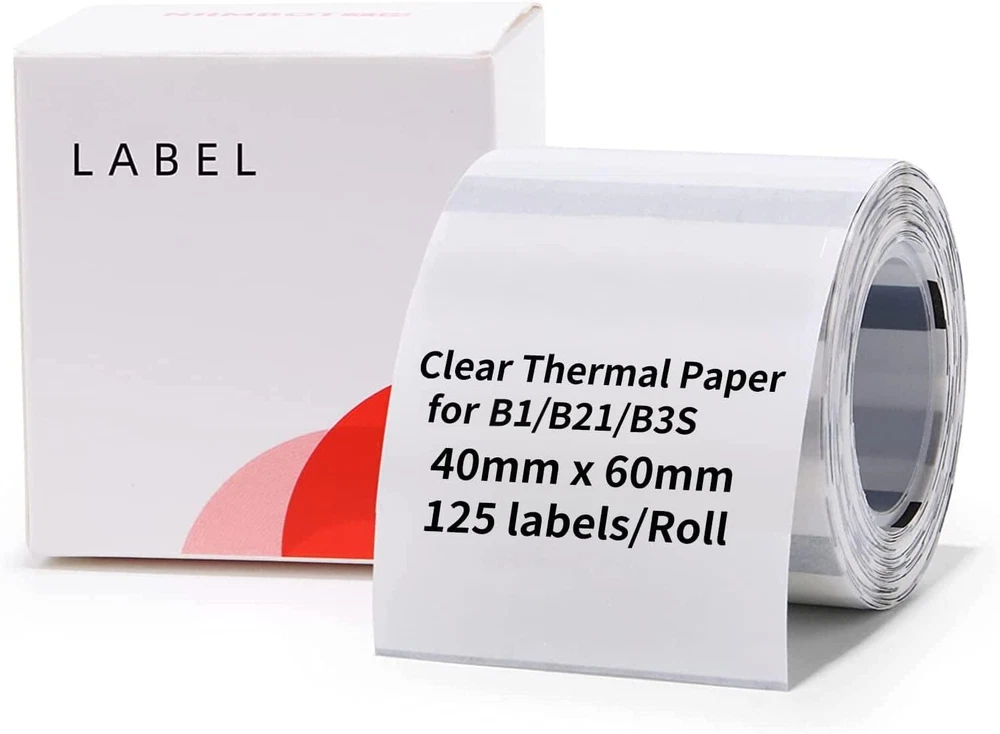 Label Maker Tape, 1.57" x 2.36" (40×60mm) Waterproof Sticker Paper Shipping A... Label Maker Tape, 1.57" x 2.36" (40×60mm) Waterproof Sticker Paper Shipping A...