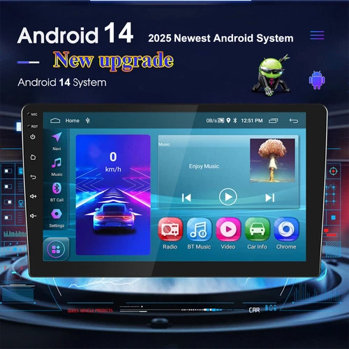 7/9/10.1" Android14 Carplay Car Stereo Radio GPS Navi WiFi BT 2+64GB Double 2Din - Picture 4 of 26